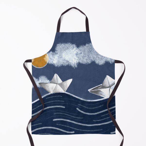 Item preview, Cute Origami Paper Boats on Rough Sea designed and sold by CarolinaReina.