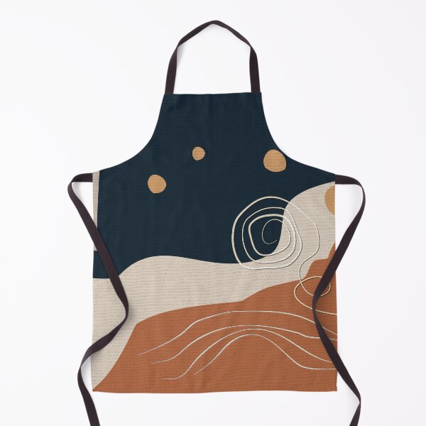 Item preview, Abstract - Go with the Flow 1 in Navy and Ochre designed and sold by simplydesignart.