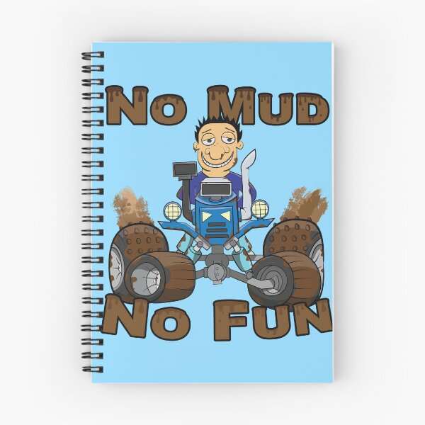 Item preview, No Mud No Fun Off Road Tractor Blue designed and sold by ETVdesign.