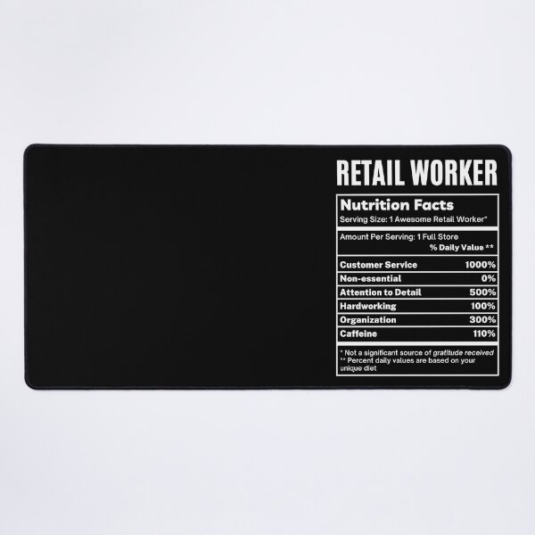 Item preview, Retail Worker Funny Nutrition Facts designed and sold by SpeakSarcasm.