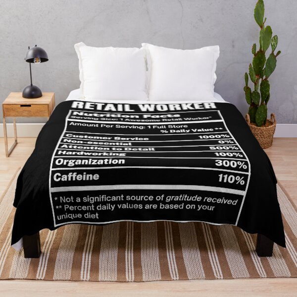 Item preview, Retail Worker Funny Nutrition Facts designed and sold by SpeakSarcasm.