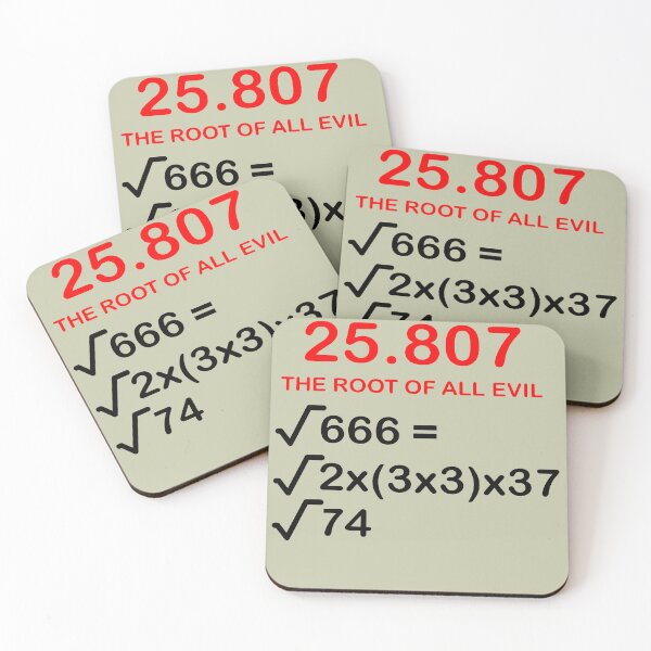 Item preview, The Root Of All Evil Fun Math Nerd Formula designed and sold by taiche.