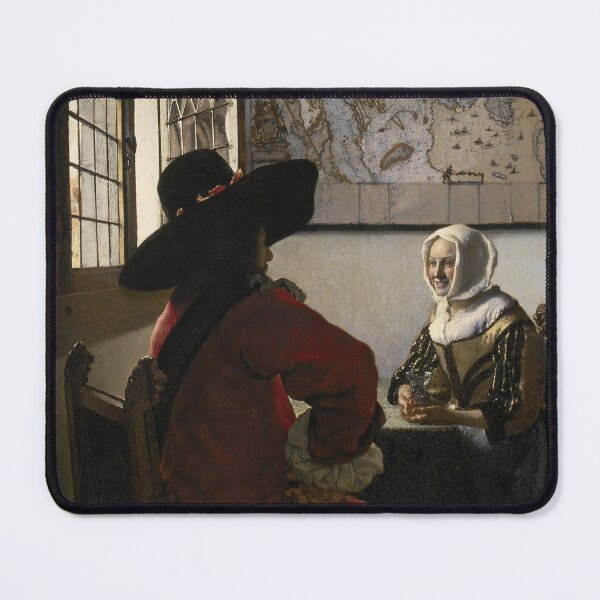 Item preview, Officer and Laughing Girl (1657) - Johannes Vermeer designed and sold by SALON DES ARTS.