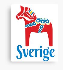 Sverige Dala Dalarna Sweden Pferd Dalecarlian Schwedisch Leinwanddruck