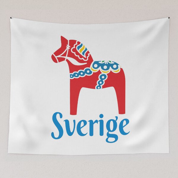 Item preview,  Sverige Dala  Dalarna Sweden Horse Dalecarlian Swedish designed and sold by funnytshirtemp.