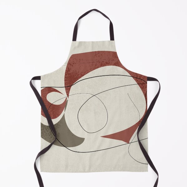 Item preview, Minimalist Abstract Art Shapes - Scribbles Earth Red 1 designed and sold by simplydesignart.