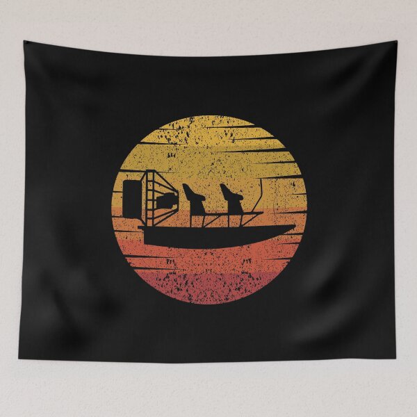 Item preview, Airboat Fanboat Airboating Swamp boat Vintage Retro designed and sold by CuteDesigns1.