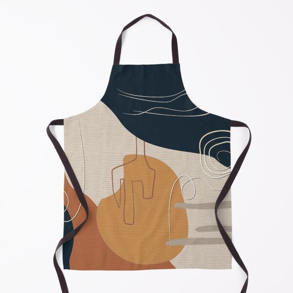 Item preview, Abstract - Go with the Flow 2 in Navy and Ochre designed and sold by simplydesignart.