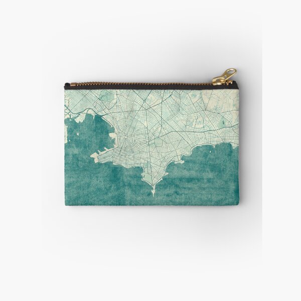 Item preview, Montevideo Map Blue Vintage designed and sold by HubertRoguski.