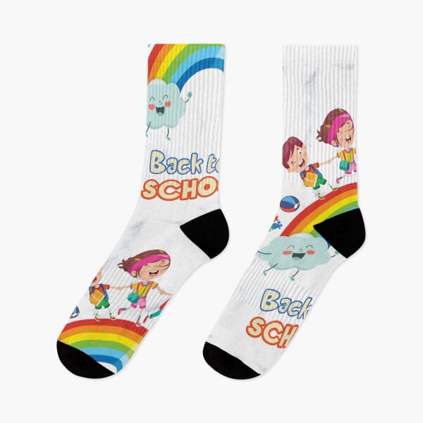 Item preview, Little kids walking over the rainbow excitedly and happily on the way to school designed and sold by Arteartz.