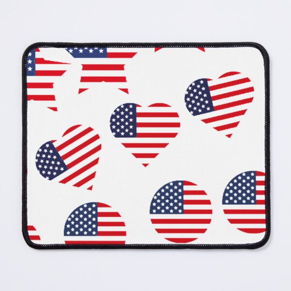 Item preview, USA flag heart Star circle pattern designed and sold by rafiaarts.
