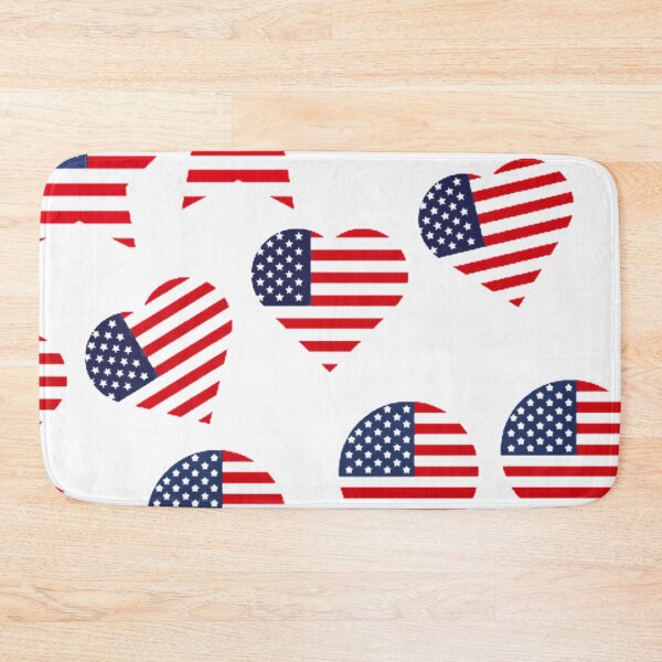 Item preview, USA flag heart Star circle pattern designed and sold by rafiaarts.
