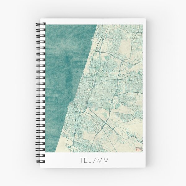 Item preview, Tel Aviv Map Blue Vintage designed and sold by HubertRoguski.