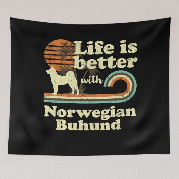 Item preview, Life is Better with Norwegian Buhund Vintage designed and sold by rafaeltto.