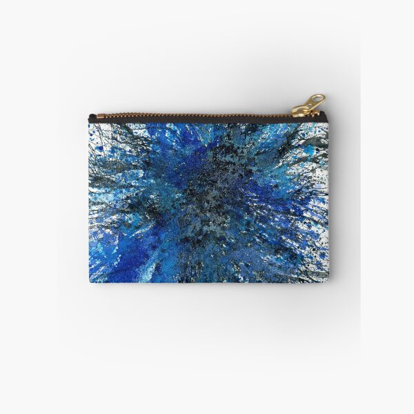Item preview, Winter Solstice In Antarctica #489 Hand Painted OOAK Abstract Painting Detail 1 In Shades Of Blues Inspired By Deep Space Black Hole Nebula Brain Cells Nerves Neurology Bold 5D Multi-dimensional Art designed and sold by Rainbow Artist Orlando L.