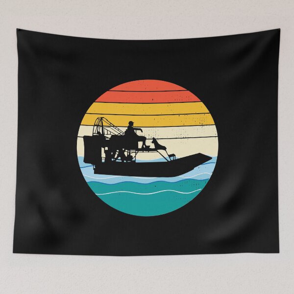 Item preview, Airboat Fanboat Airboating Swamp boat Vintage Retro designed and sold by CuteDesigns1.