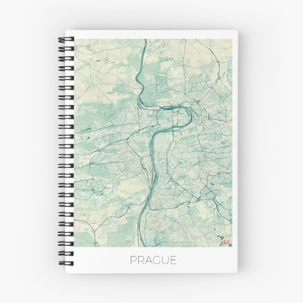 Item preview, Mapa de Praga Azul Vintage designed and sold by HubertRoguski.