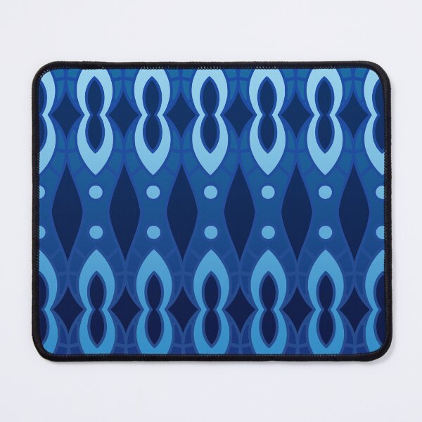 Item preview, Abstract pattern of blue feathers designed and sold by MinEkkoArt.