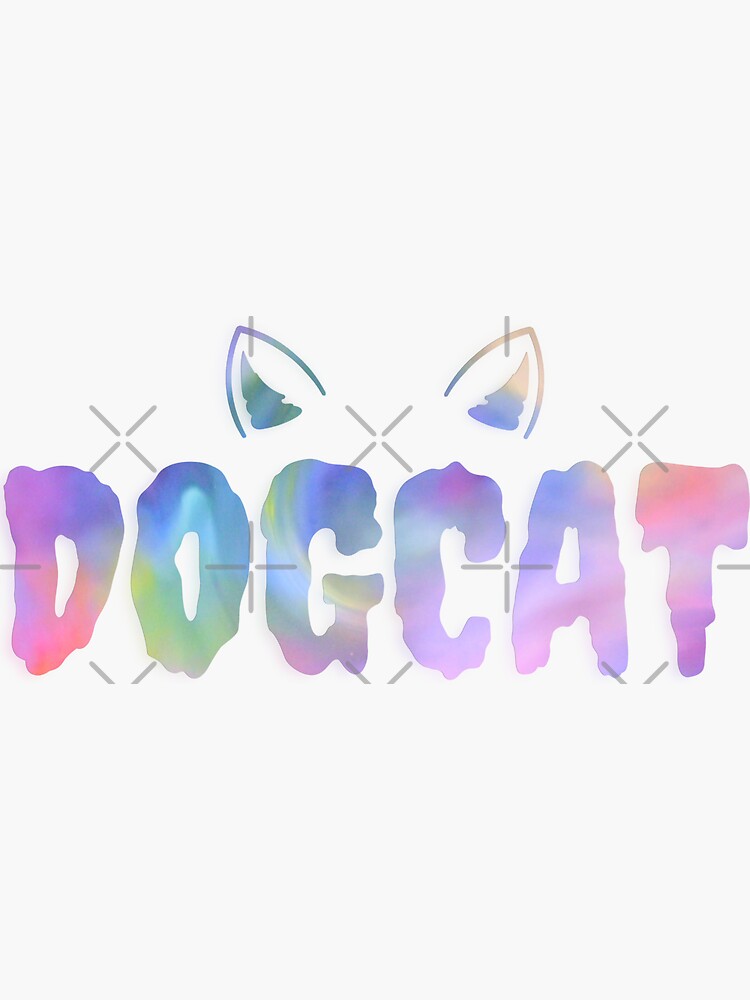 "Dogcat. Rainbow Friends." Sticker for Sale by LinoLuno Redbubble