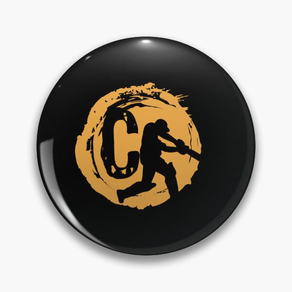 Item preview, Monogram C Cricket Batter Grunge Circle Sticker designed and sold by ayeshadanaqws.