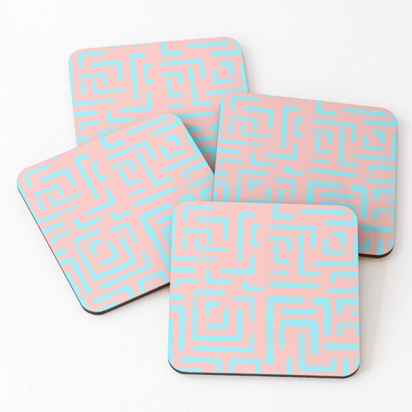 Artikelvorschau, Blaues und rosa Muster des geometrischen Spaßes entworfen und verkauft von frayjay.