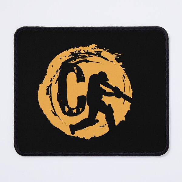 Item preview, Monogram C Cricket Batter Grunge Circle Sticker designed and sold by ayeshadanaqws.