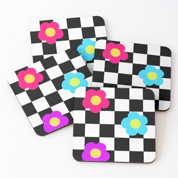 Item preview, Checkered 80s Floral Print designed and sold by Hanhancockk.