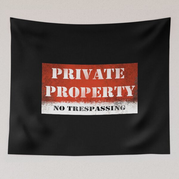 Item preview, Warning Sign: PRIVATE PROPERTY NO TRESPASSING  designed and sold by iduzarts.