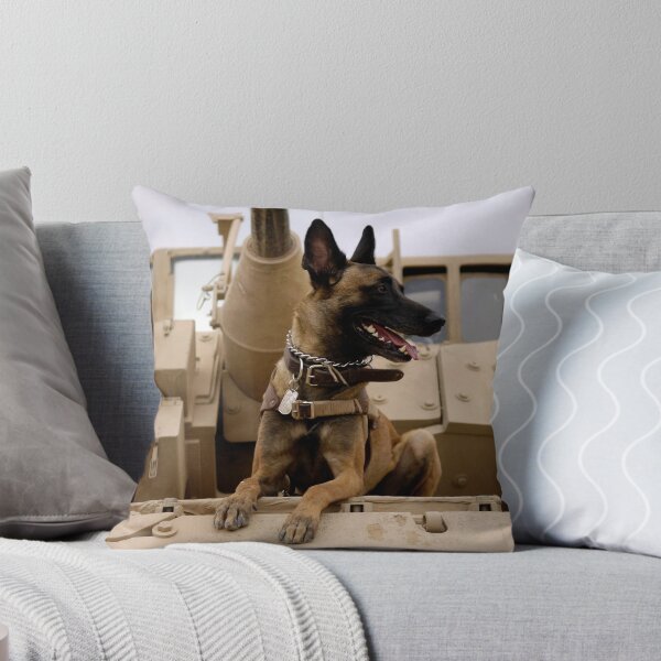 Item preview, A military working dog sits on a U.S. Army M2A3 Bradley Fighting Vehicle. designed and sold by StocktrekImages.