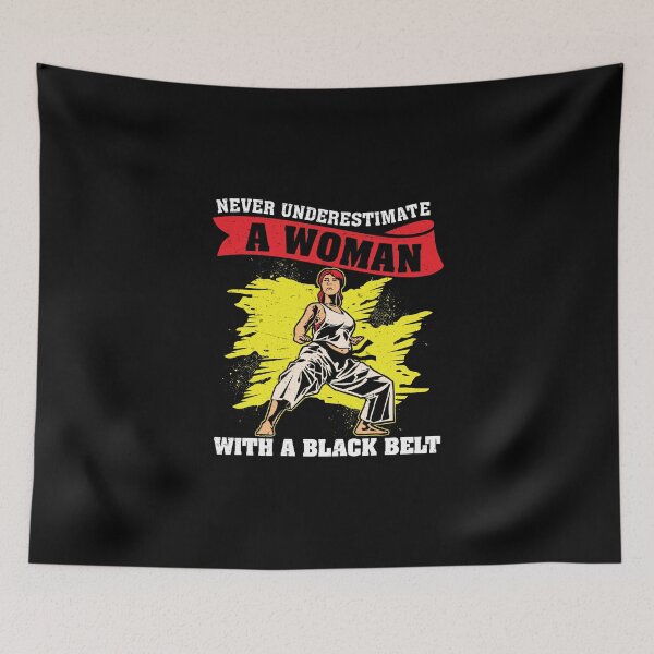 Item preview, Nunca subestimes a una mujer divertida Black Belter Karate Lovers designed and sold by StrongShirts.