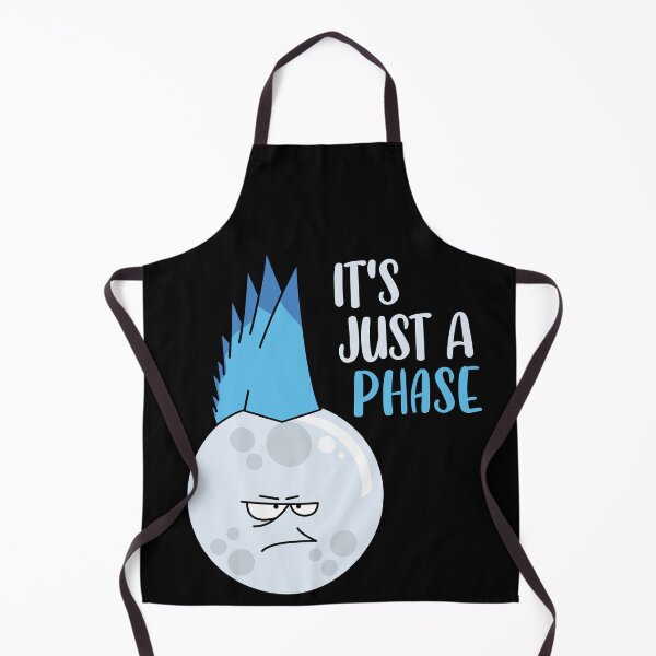 Item preview, It's Just a Phase Funny Full Moon Pun Lunar Cycle Mohawk designed and sold by MintedFresh.