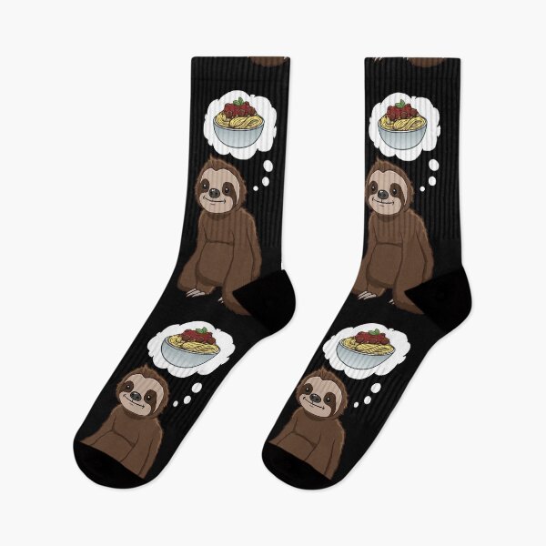 Item preview, Sloth thinking about spaghetti meatballs designed and sold by jonmlam.