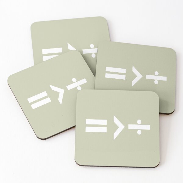 Item preview, Equality Is Greater Than Division Math Graphic White designed and sold by taiche.