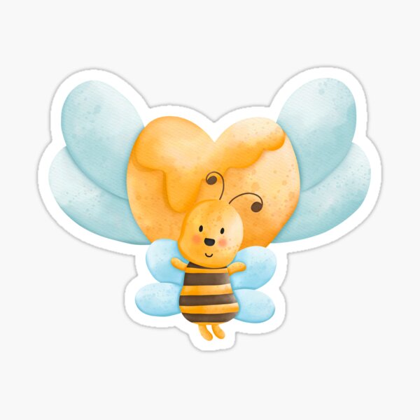 Item preview, Found Honey Heart With A Cute Bee designed and sold by Galaxy-Corner.