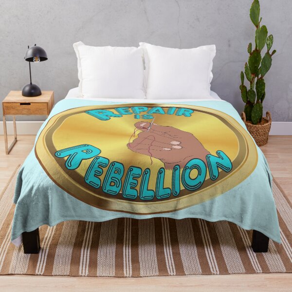 Item preview, Repair is Rebellion - teal designed and sold by Kestrelle.