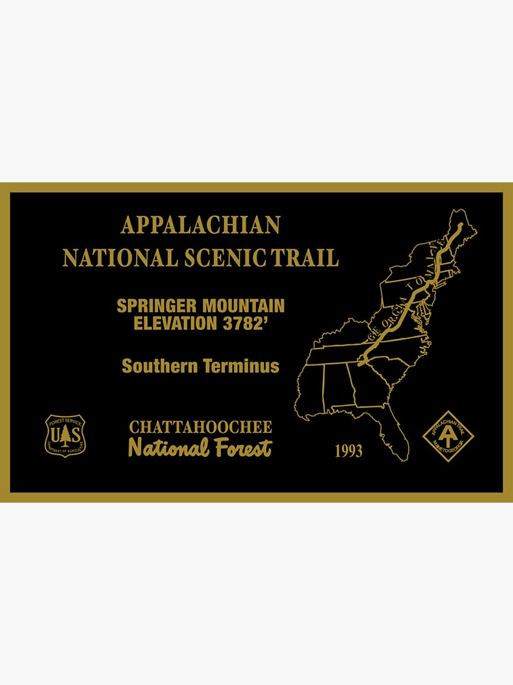 Appalachian National Scenic Trail Sign Sticker Sticker For Sale By