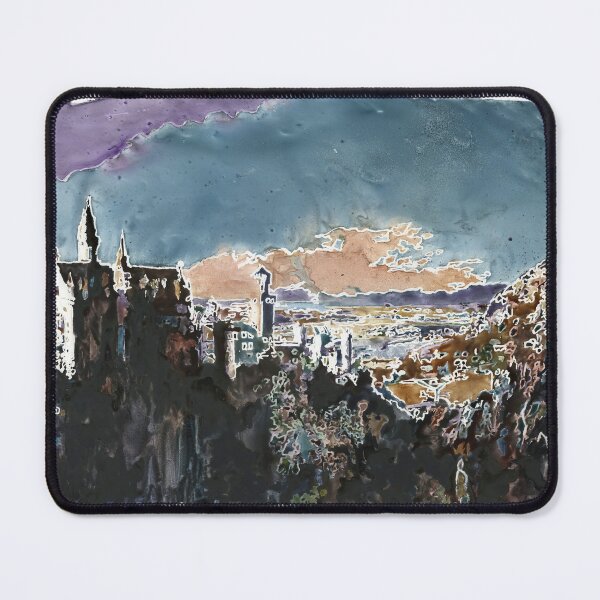 Item preview, Neuschwanstein Castle in Bavaria- Germany. Watercolor painting Neuschwanstein castle artwork (print) designed and sold by rfoxphoto.