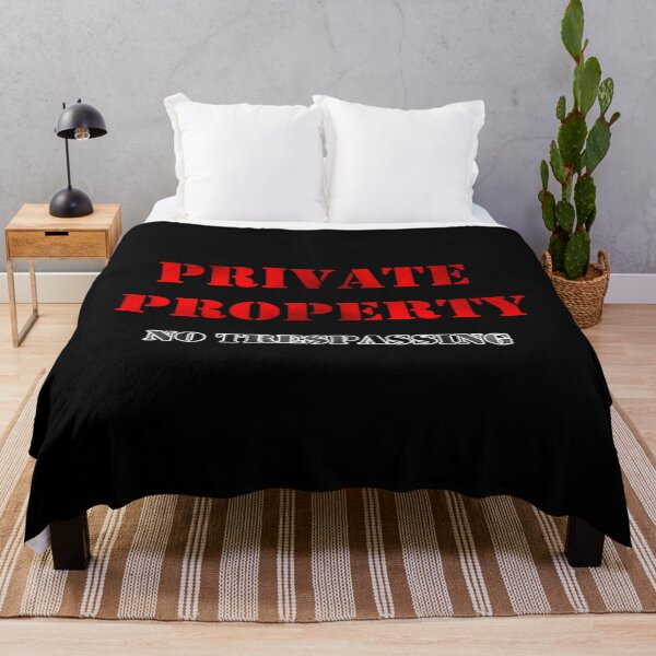 Item preview, Warning Sign: PRIVATE PROPERTY NO TRESPASSING red text designed and sold by iduzarts.