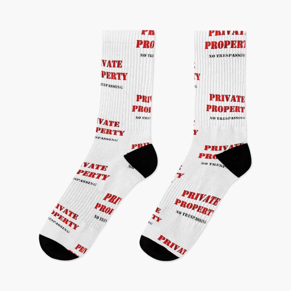 Item preview, Warning Sign: PRIVATE PROPERTY NO TRESPASSING red text designed and sold by iduzarts.