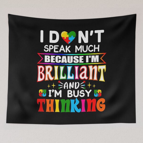 Item preview, I Dont Speak Much Brilliant Autism Autistic Gift designed and sold by HaaChris-Artis.