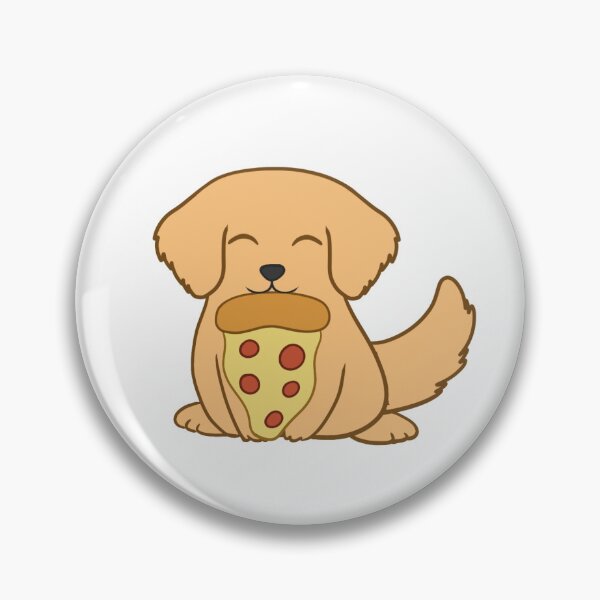 Item preview, Golden Retriever eating a pizza designed and sold by BiscuitSnack.