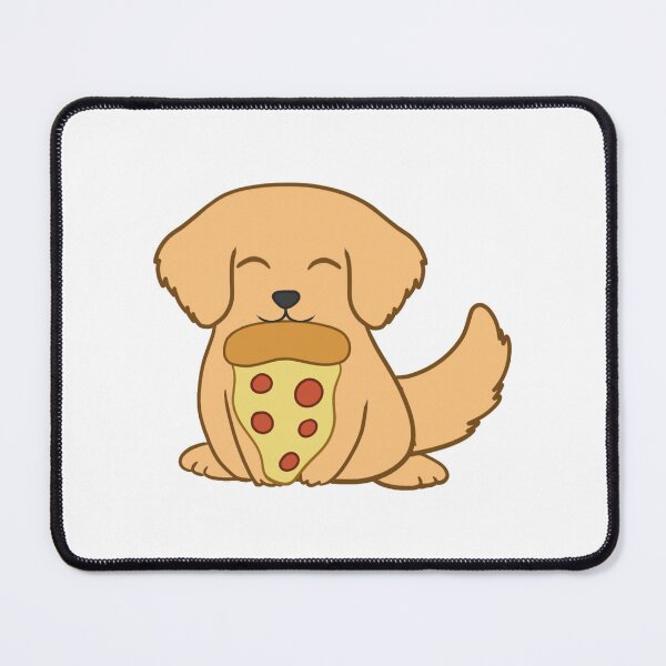 Item preview, Golden Retriever eating a pizza designed and sold by BiscuitSnack.
