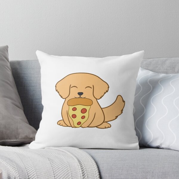 Item preview, Golden Retriever eating a pizza designed and sold by BiscuitSnack.