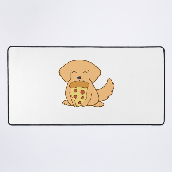 Item preview, Golden Retriever eating a pizza designed and sold by BiscuitSnack.
