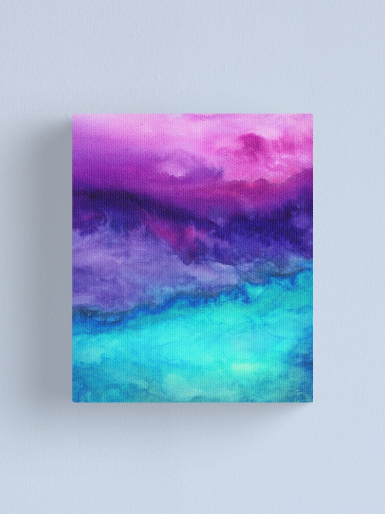 The Sound - Abstract Ombre Watercolor" Canvas Print By Mjmstudio | Redbubble