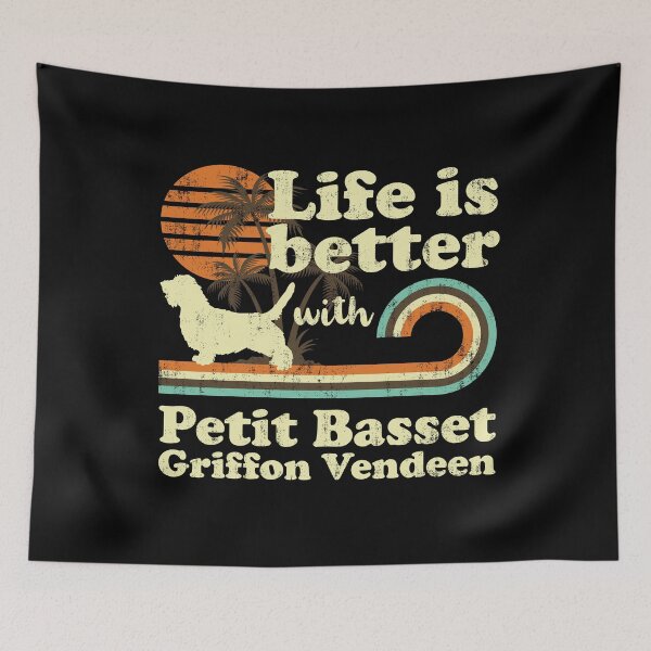 Item preview, Life is Better with Petit Basset Griffon Vendeen Vintage designed and sold by rafaeltto.