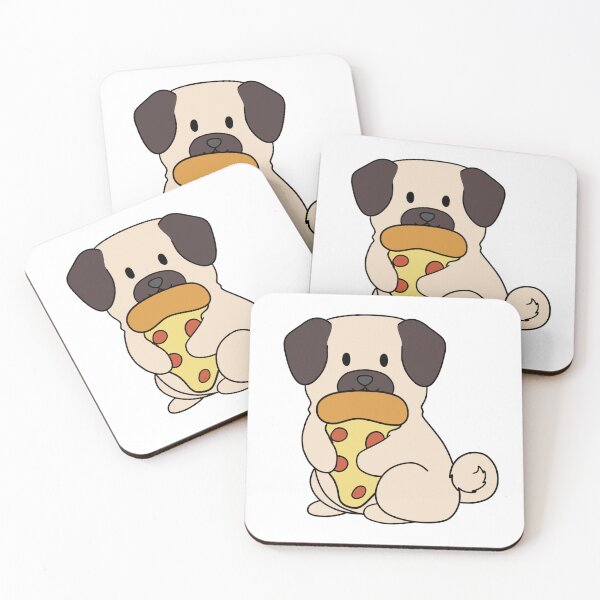 Item preview, Pug eating a pizza designed and sold by BiscuitSnack.