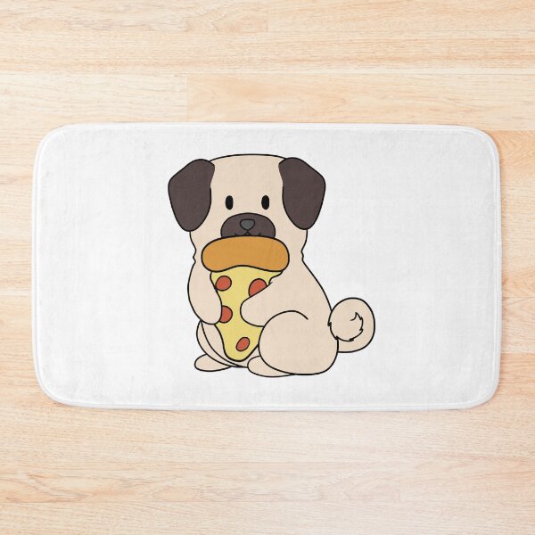 Item preview, Pug eating a pizza designed and sold by BiscuitSnack.