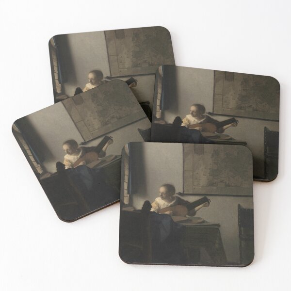 Item preview, Woman with a Lute (1663) - Johannes Vermeer designed and sold by SALON DES ARTS.