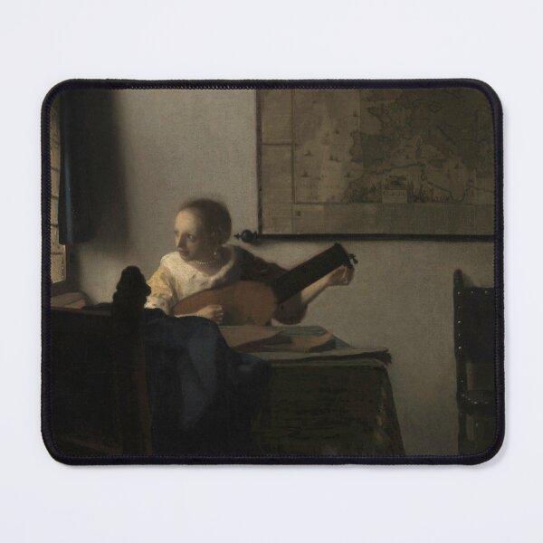Item preview, Woman with a Lute (1663) - Johannes Vermeer designed and sold by SALON DES ARTS.